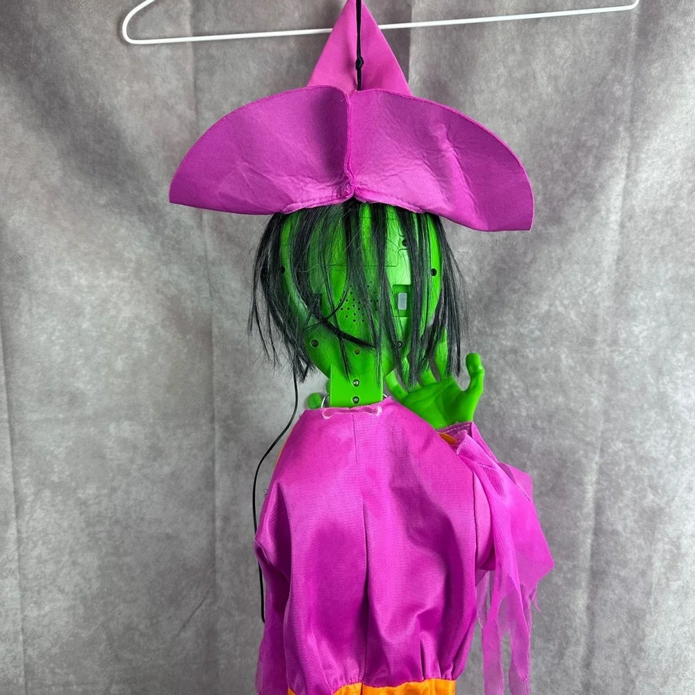 Target Halloween Hanging Animated Witch Purple Orange Green 240 43 6440 New